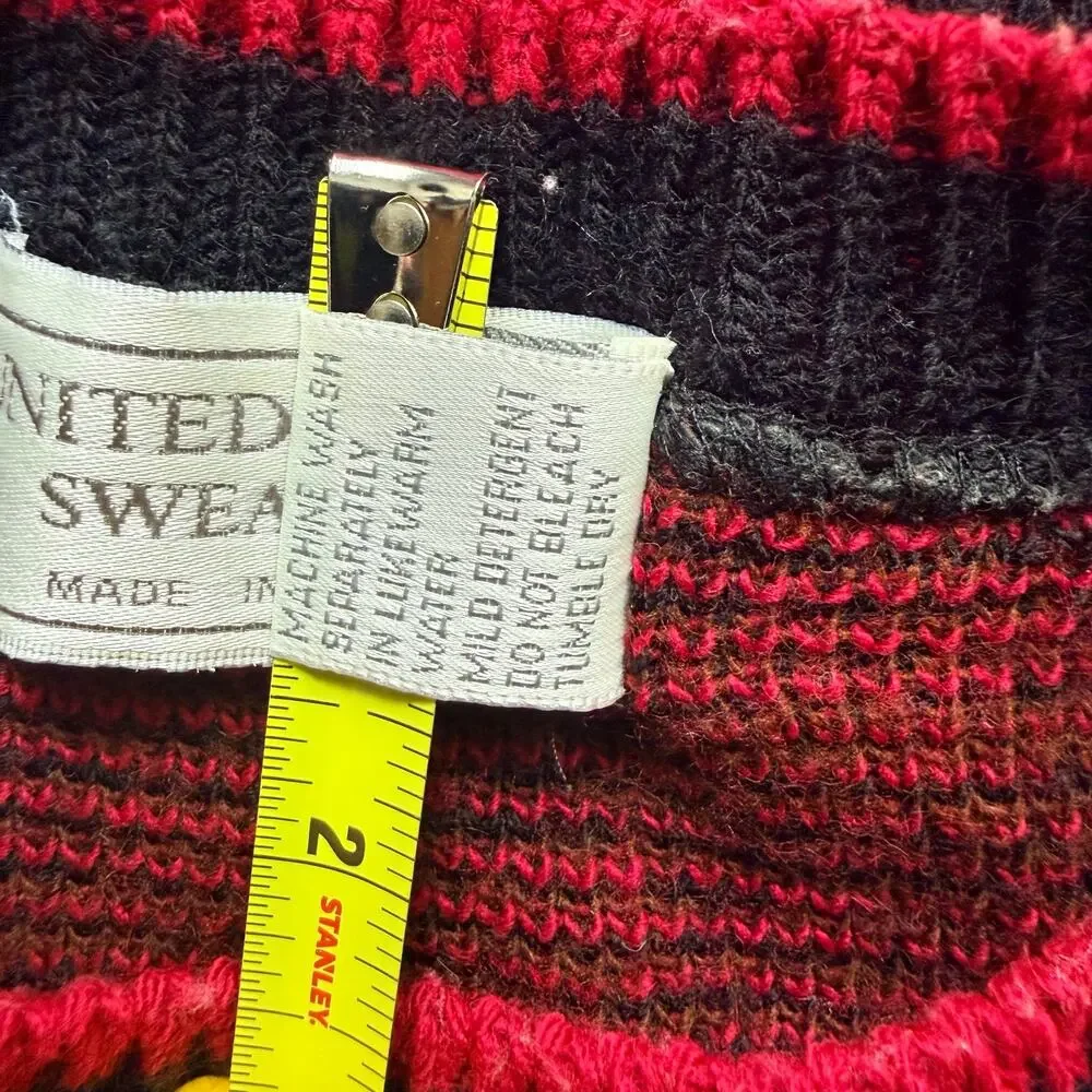 Vintage 90's Knit Sweater Men's M Pullover Made in USA United States Sweaters